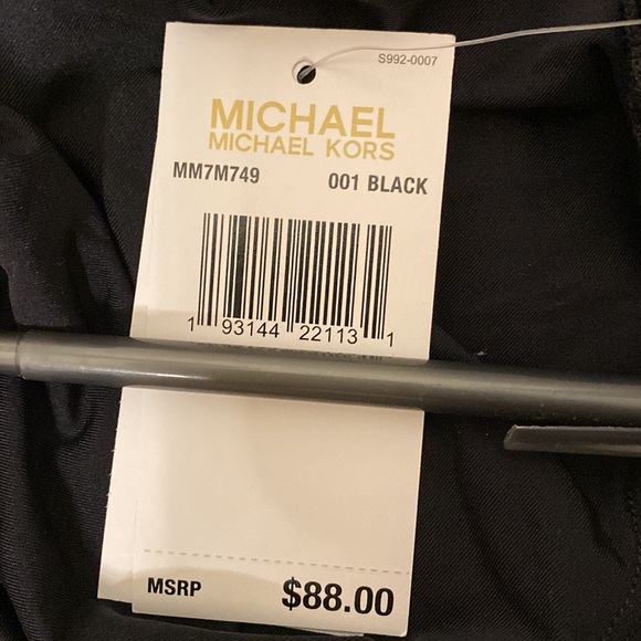 Michael Kors Iconic Side Tie Dress Swim Cover up Medium Black - Picture 7 of 7